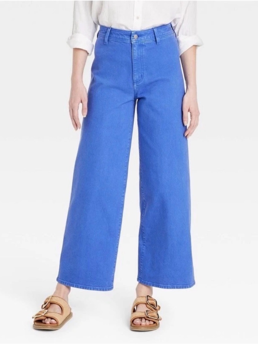 NWT Women’s Universal Thread High Rise Sailor Wide Leg Jeans Blue Sz 14 Reg